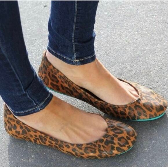 Tieks leopard ballet flats LEOPARD animal print leather women's size 7 EXCELLENT - Picture 1 of 16